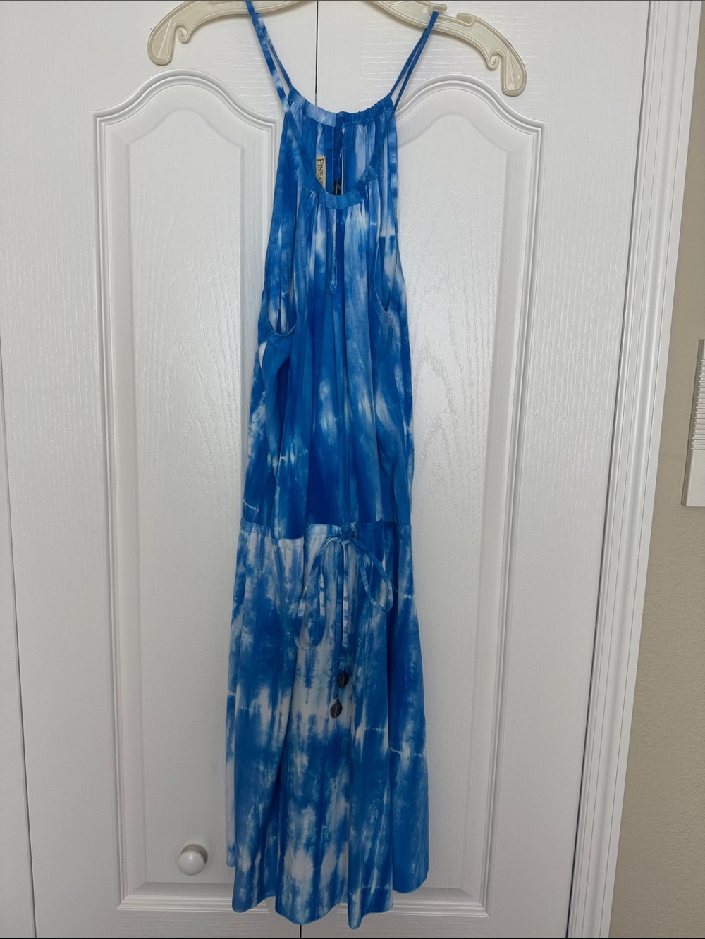 Blue Tie-Dye Maxi Dress